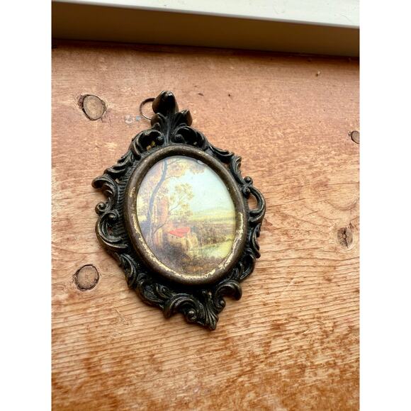 Vintage Mini Italian Bronze Framed Print - Picture 4 of 7
